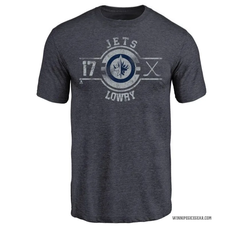 Adam Lowry Men's Navy Winnipeg Jets Insignia T-Shirt -