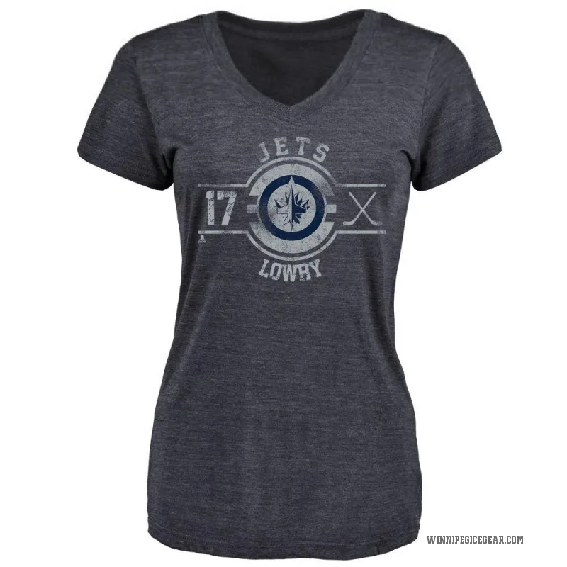Adam Lowry Women's Navy Winnipeg Jets Insignia T-Shirt -
