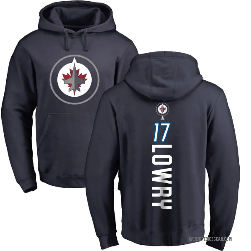 Adam Lowry Youth Navy Winnipeg Jets Branded Backer Pullover Hoodie