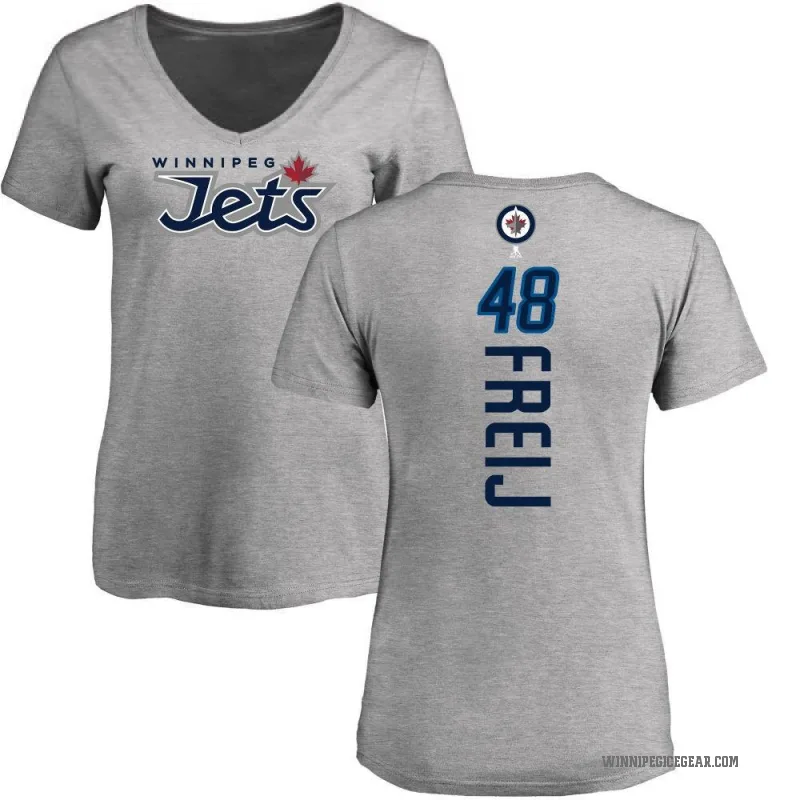 Alfons Freij Women's Ash Winnipeg Jets Backer T-Shirt -