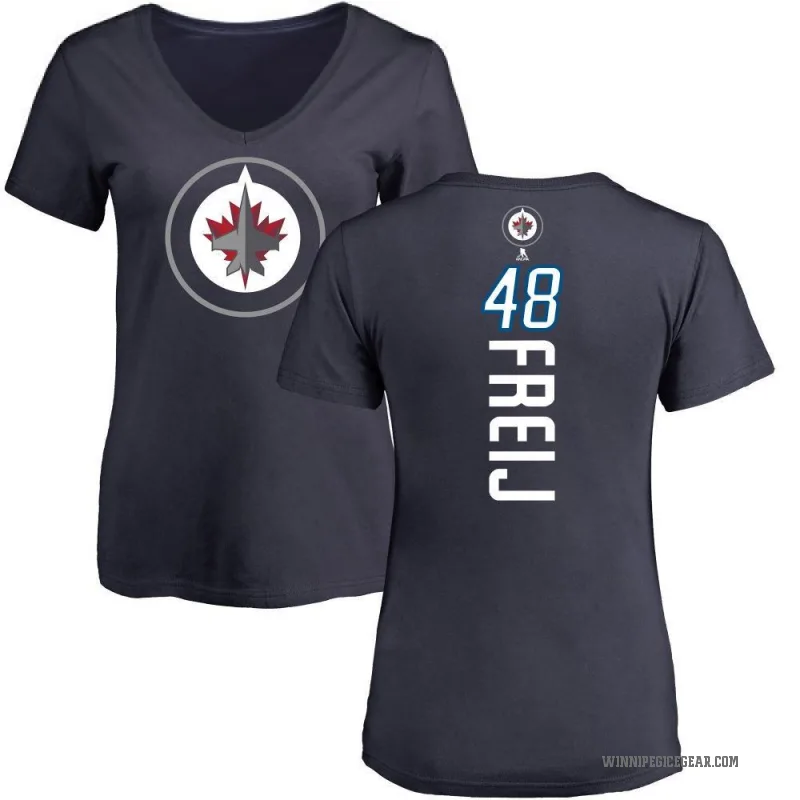Alfons Freij Women's Navy Winnipeg Jets Backer T-Shirt -