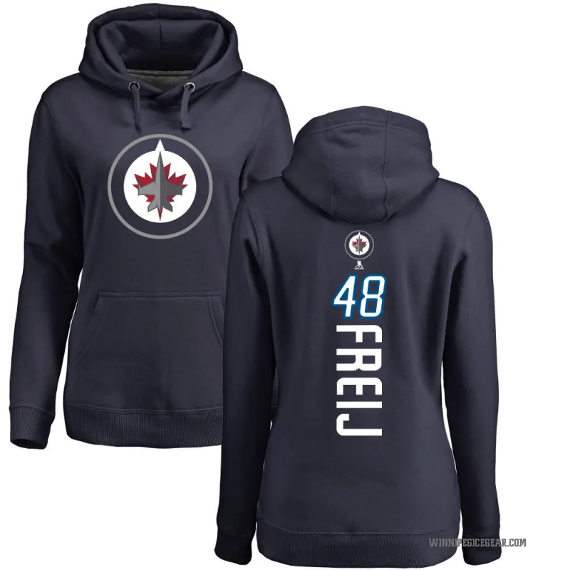Alfons Freij Women's Navy Winnipeg Jets Branded Backer Pullover Hoodie