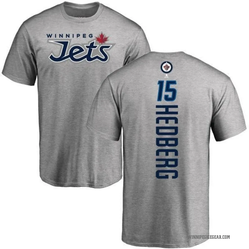 Anders Hedberg Men's Ash Winnipeg Jets Backer T-Shirt -