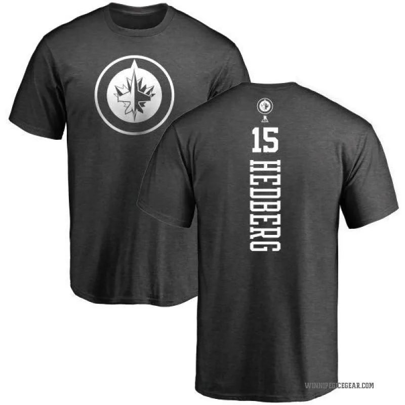 Anders Hedberg Men's Charcoal Winnipeg Jets One Color Backer T-Shirt -