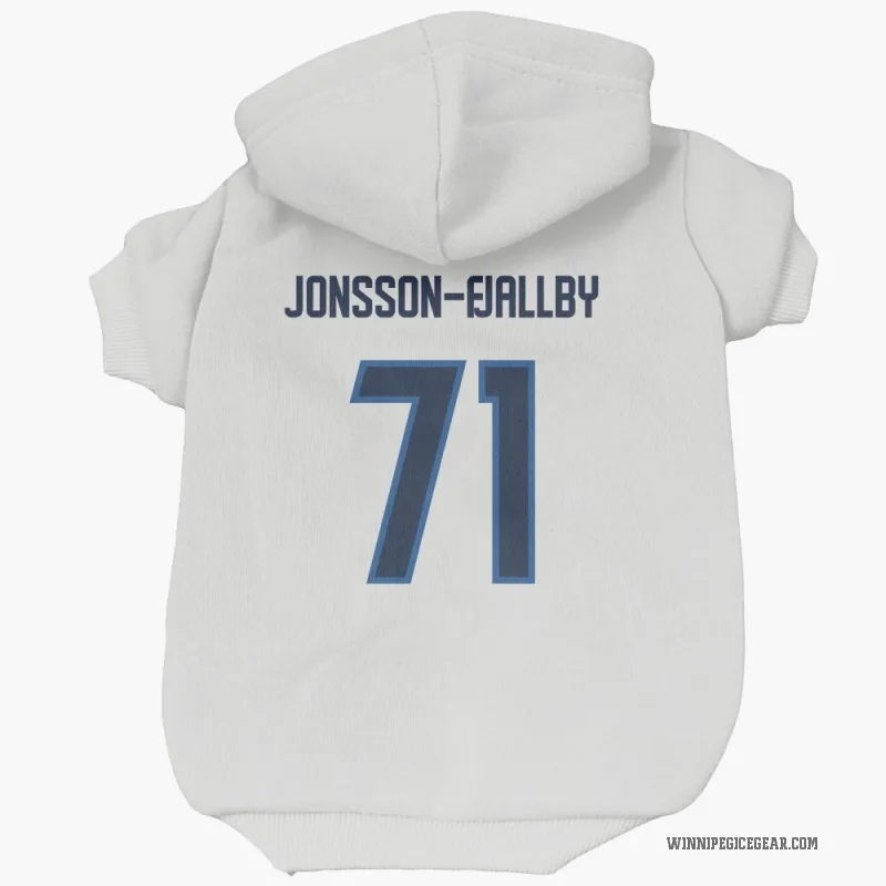 Axel Jonsson-Fjallby  White Winnipeg Jets  Cat & Dog Pet Hoodie