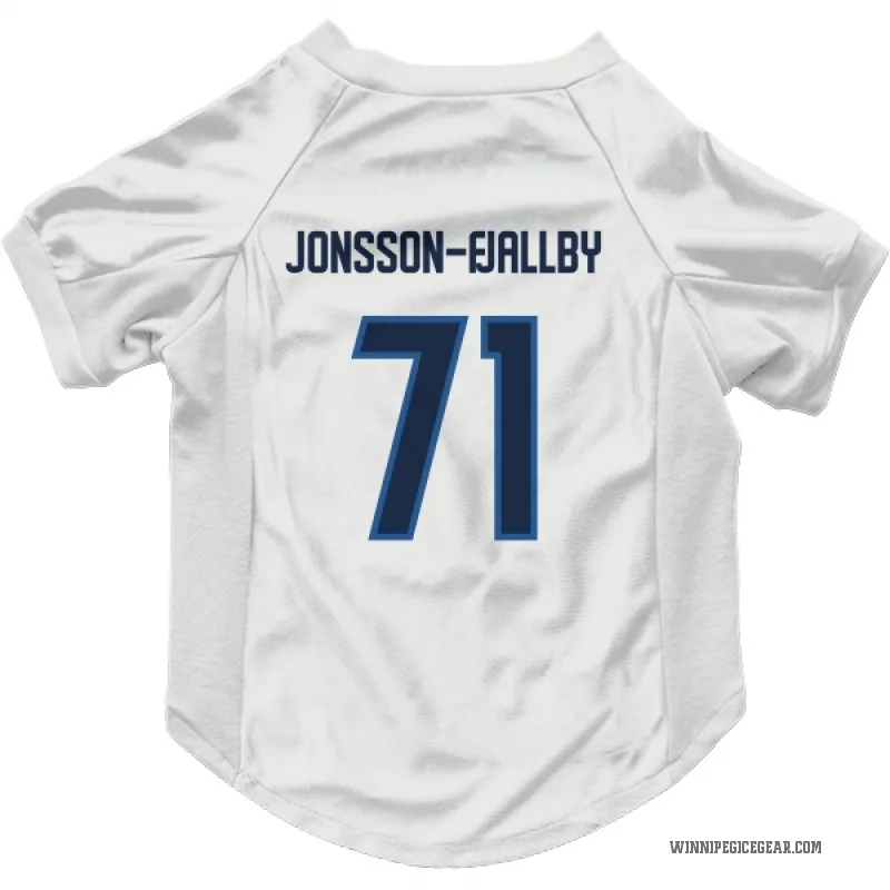 Axel Jonsson-Fjallby  White Winnipeg Jets  Cat & Dog Pet Jersey