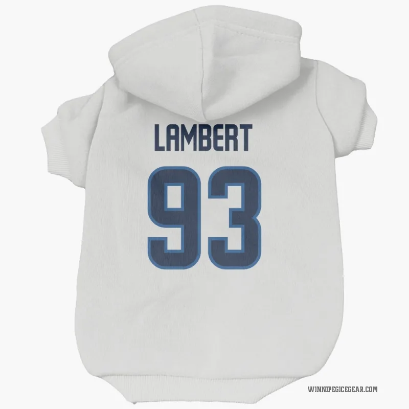 Brad Lambert  White Winnipeg Jets  Cat & Dog Pet Hoodie