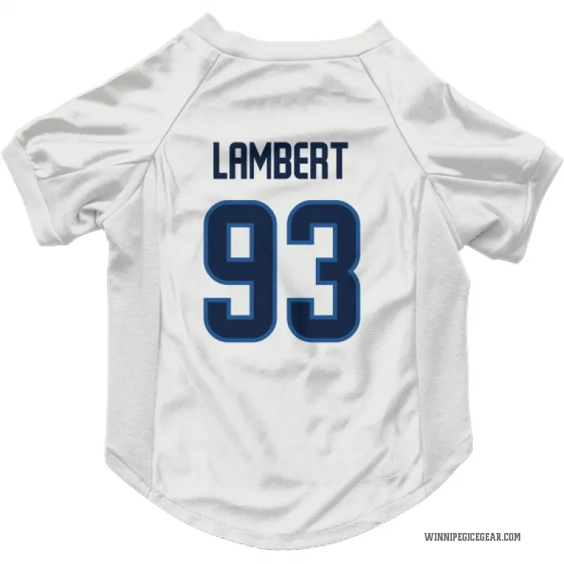 Brad Lambert  White Winnipeg Jets  Cat & Dog Pet Jersey