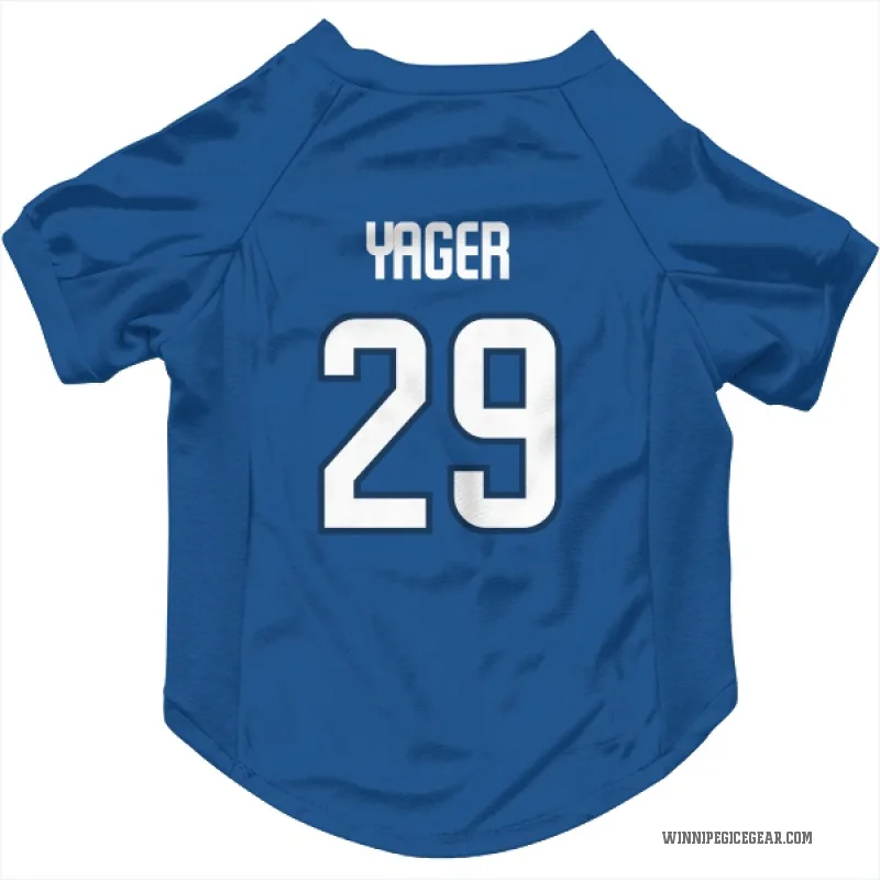 Brayden Yager  Blue Winnipeg Jets  Cat & Dog Pet Jersey