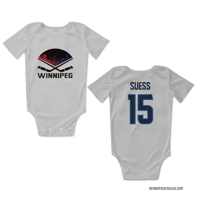 C.J. Suess  White Winnipeg Jets  Newborn & Infant Bodysuit