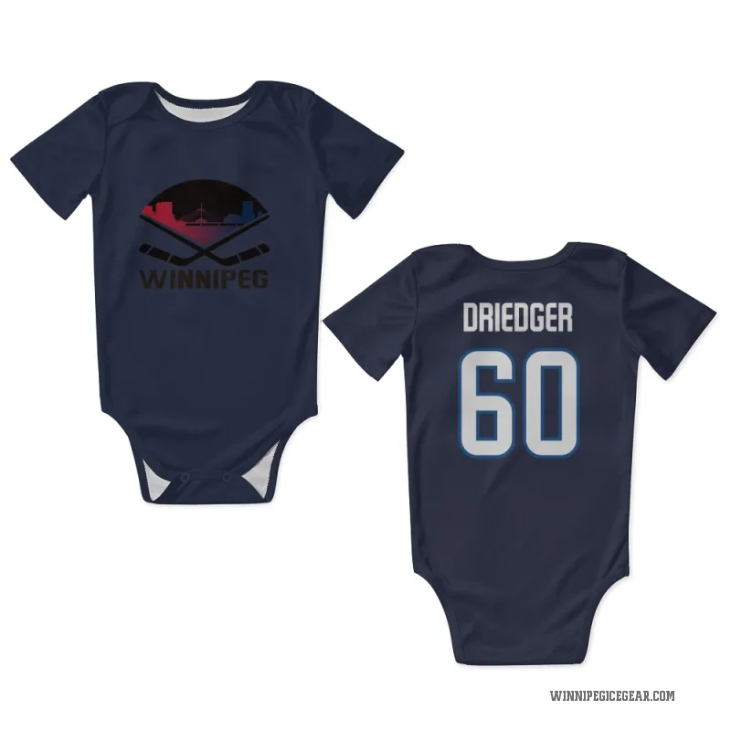 Chris Driedger  Navy Winnipeg Jets  Newborn & Infant Bodysuit