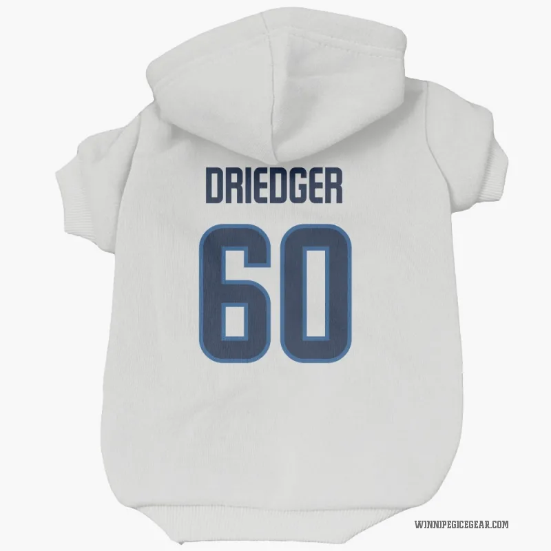 Chris Driedger  White Winnipeg Jets  Cat & Dog Pet Hoodie
