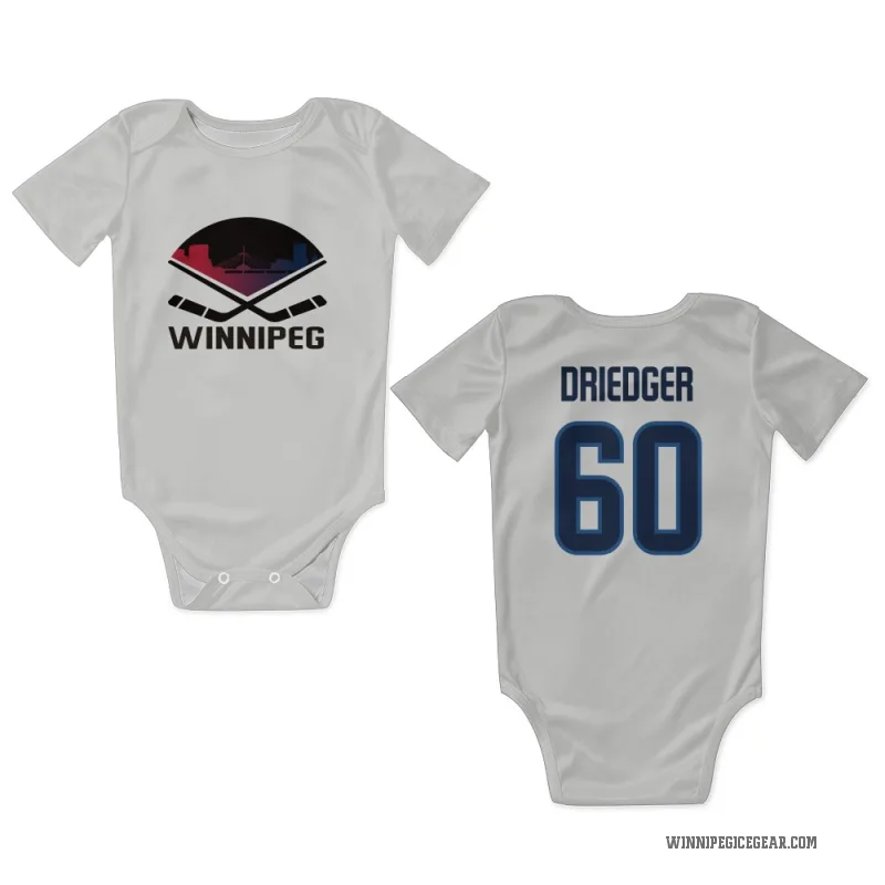 Chris Driedger  White Winnipeg Jets  Newborn & Infant Bodysuit