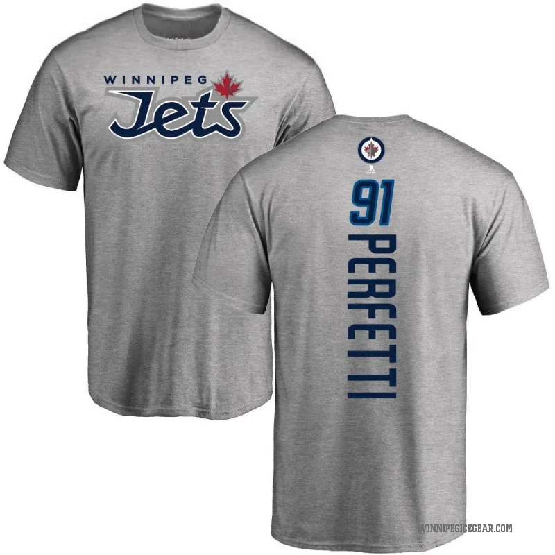 Cole Perfetti Youth Ash Winnipeg Jets Backer T-Shirt -