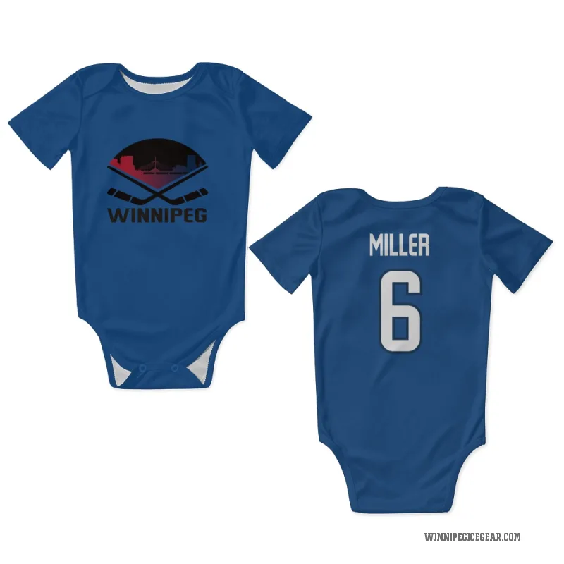 Colin Miller  Blue Winnipeg Jets  Newborn & Infant Bodysuit