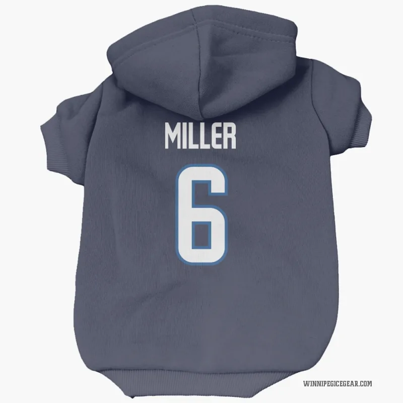 Colin Miller  Navy Winnipeg Jets  Cat & Dog Pet Hoodie