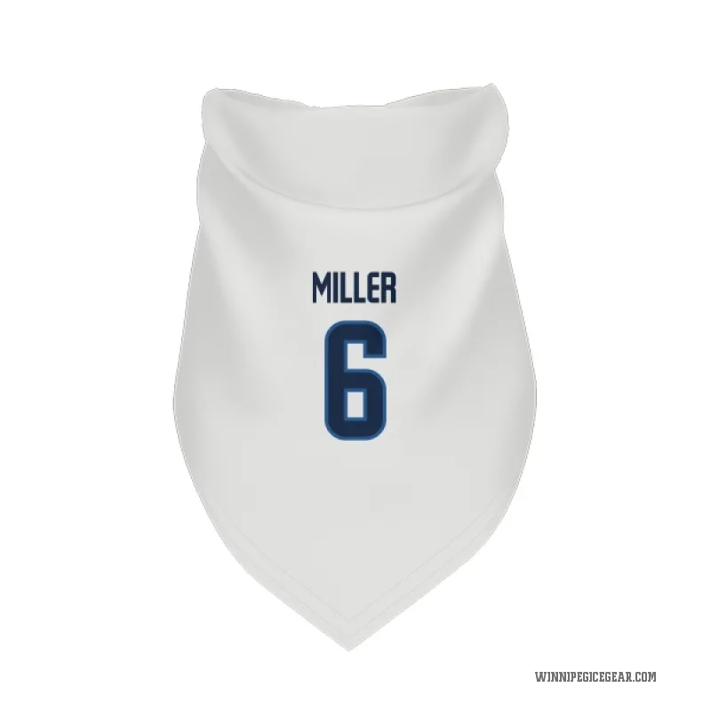 Colin Miller  White Winnipeg Jets  Cat & Dog Pet Bandana
