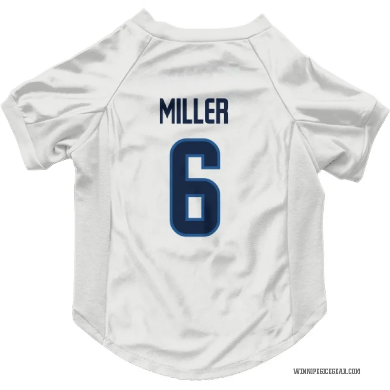 Colin Miller  White Winnipeg Jets  Cat & Dog Pet Jersey