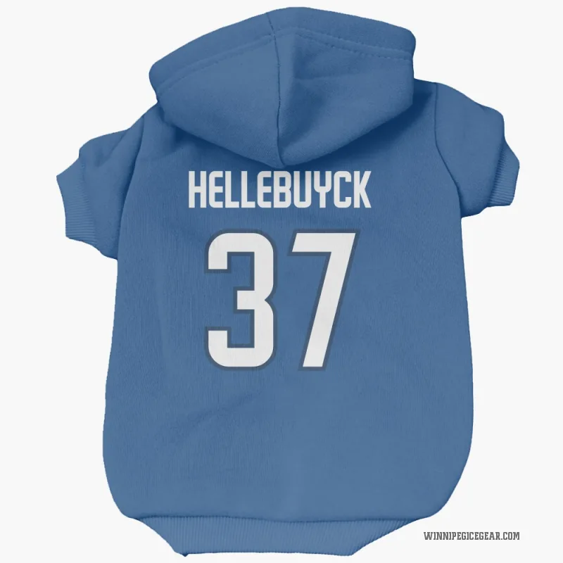 Connor Hellebuyck  Blue Winnipeg Jets  Cat & Dog Pet Hoodie