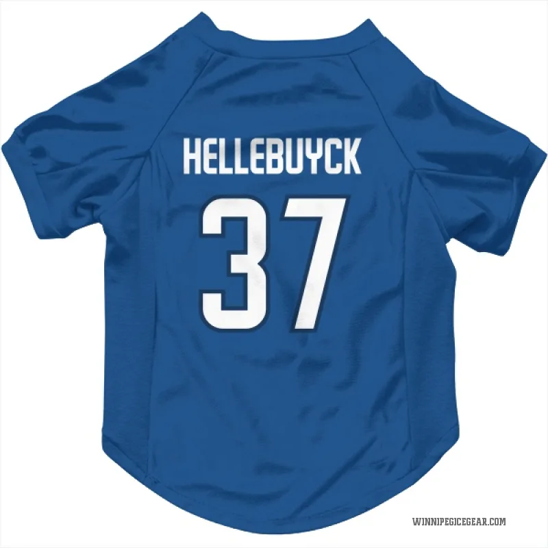 Connor Hellebuyck  Blue Winnipeg Jets  Cat & Dog Pet Jersey