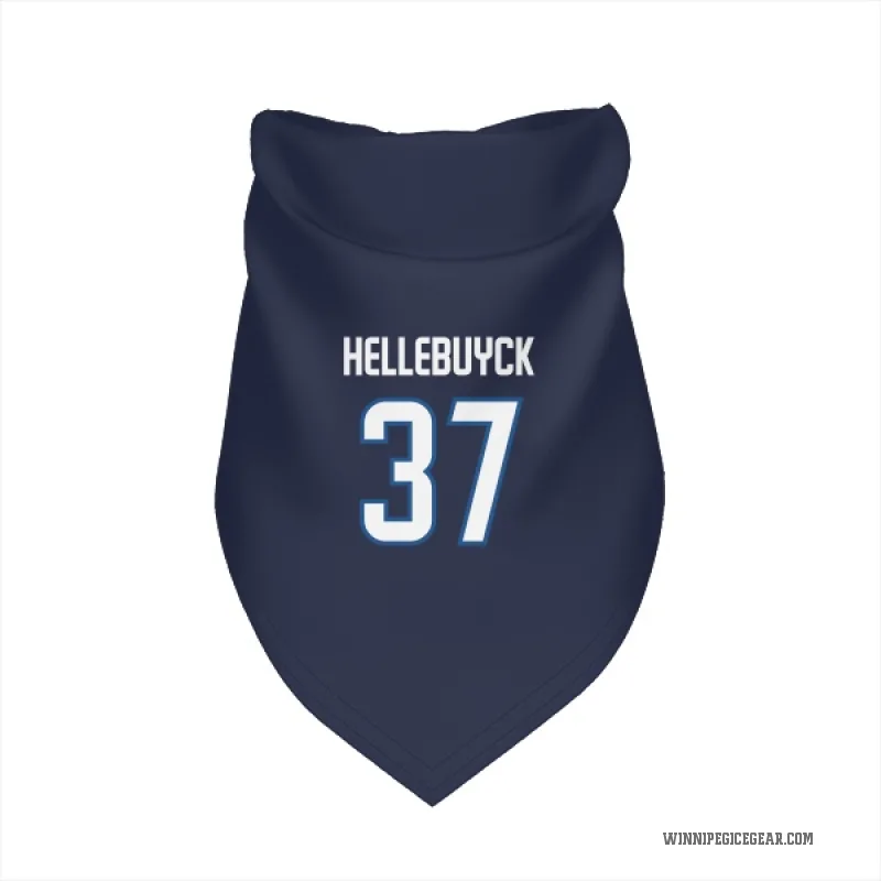 Connor Hellebuyck  Navy Winnipeg Jets  Cat & Dog Pet Bandana