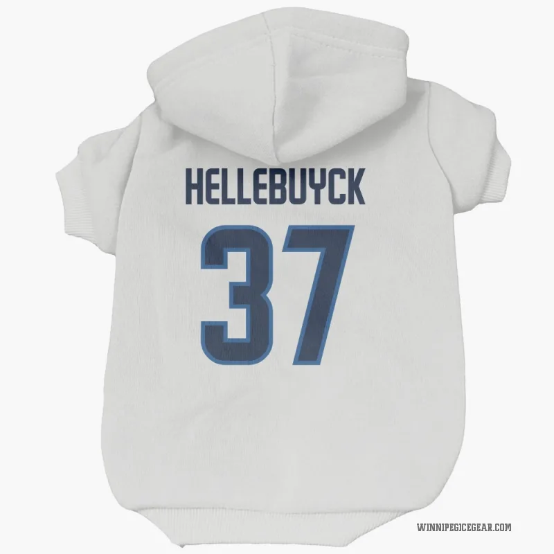 Connor Hellebuyck  White Winnipeg Jets  Cat & Dog Pet Hoodie