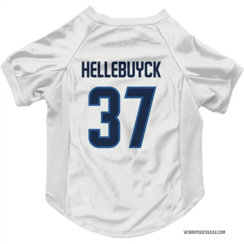Connor Hellebuyck  White Winnipeg Jets  Cat & Dog Pet Jersey