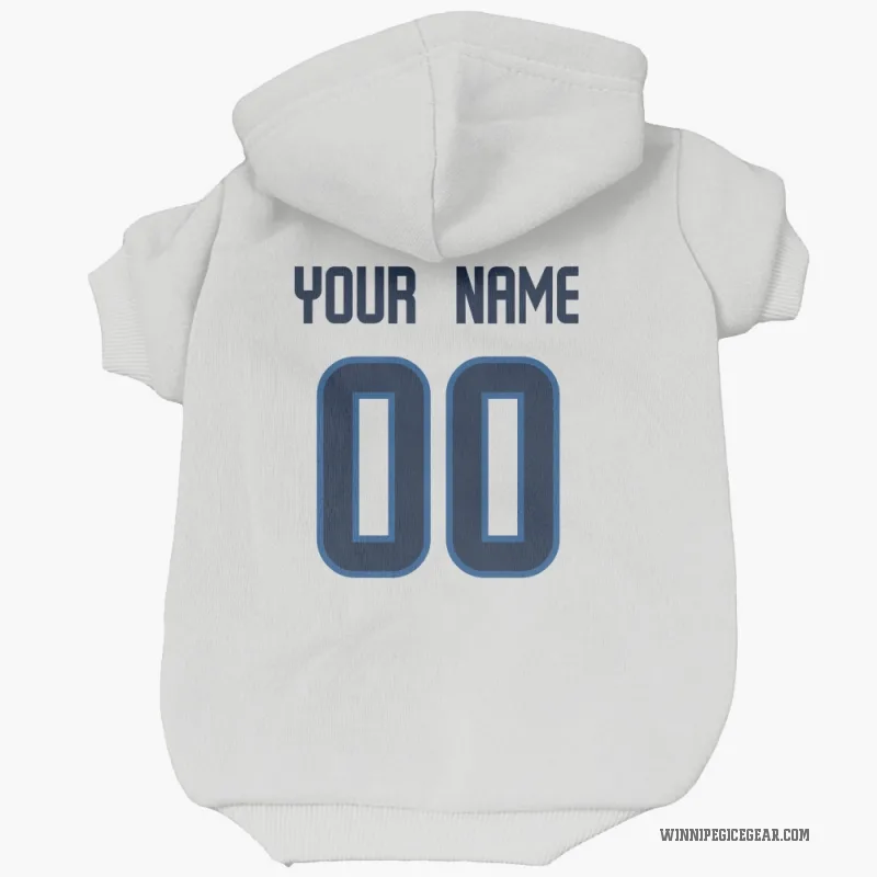 Custom  White Winnipeg Jets   Cat & Dog Pet Hoodie