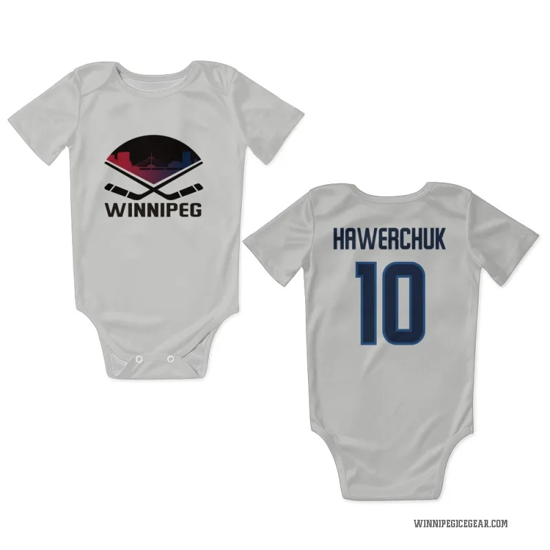 Dale Hawerchuk  White Winnipeg Jets  Newborn & Infant Bodysuit