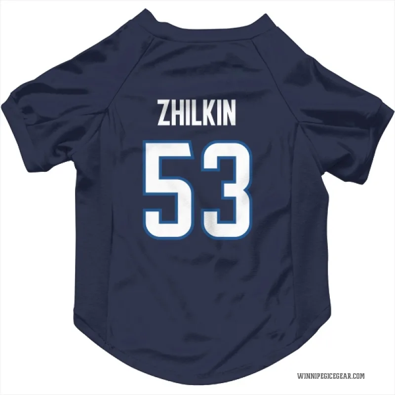 Danny Zhilkin  Navy Winnipeg Jets  Cat & Dog Pet Jersey