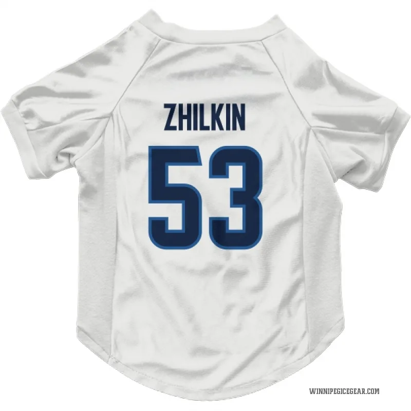 Danny Zhilkin  White Winnipeg Jets  Cat & Dog Pet Jersey