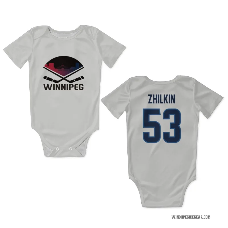 Danny Zhilkin  White Winnipeg Jets  Newborn & Infant Bodysuit
