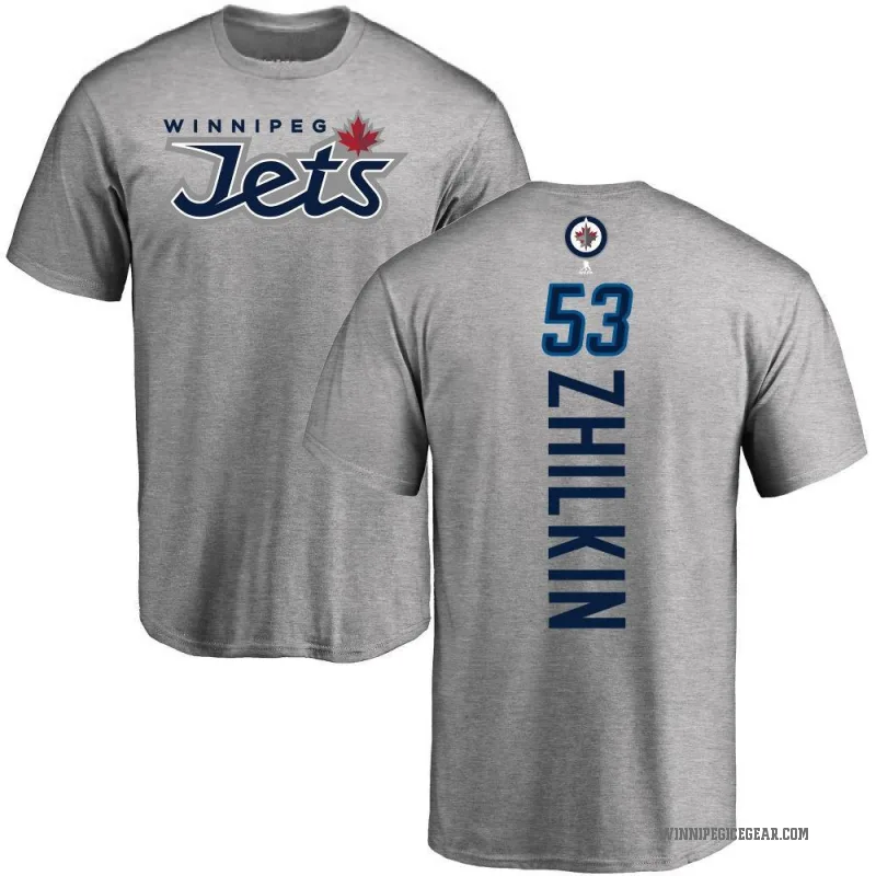 Danny Zhilkin Youth Ash Winnipeg Jets Backer T-Shirt -