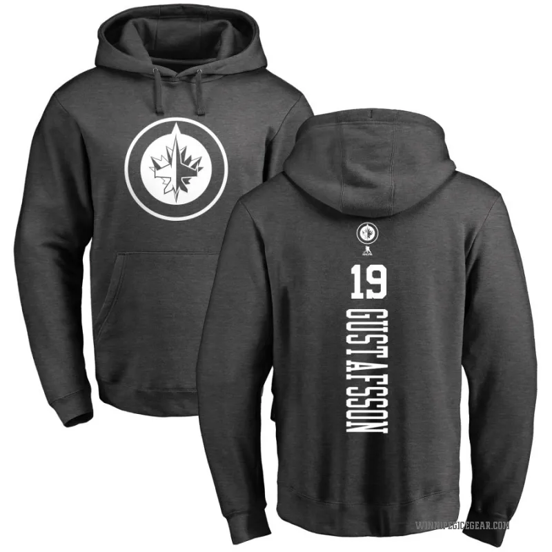 David Gustafsson Men's Charcoal Winnipeg Jets Branded One Color Backer Pullover Hoodie