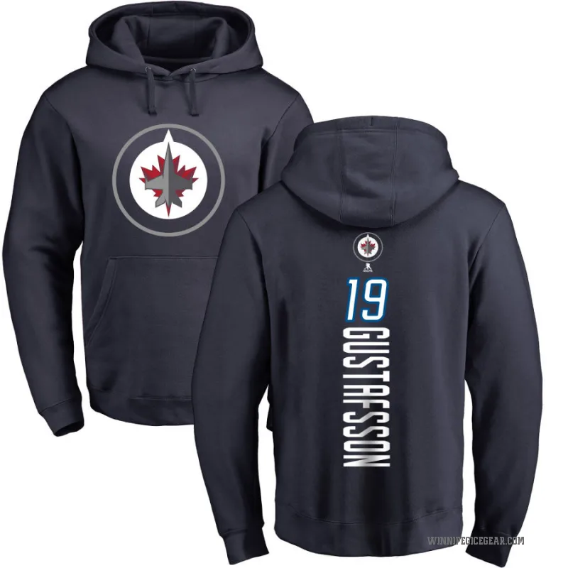 David Gustafsson Youth Navy Winnipeg Jets Branded Backer Pullover Hoodie