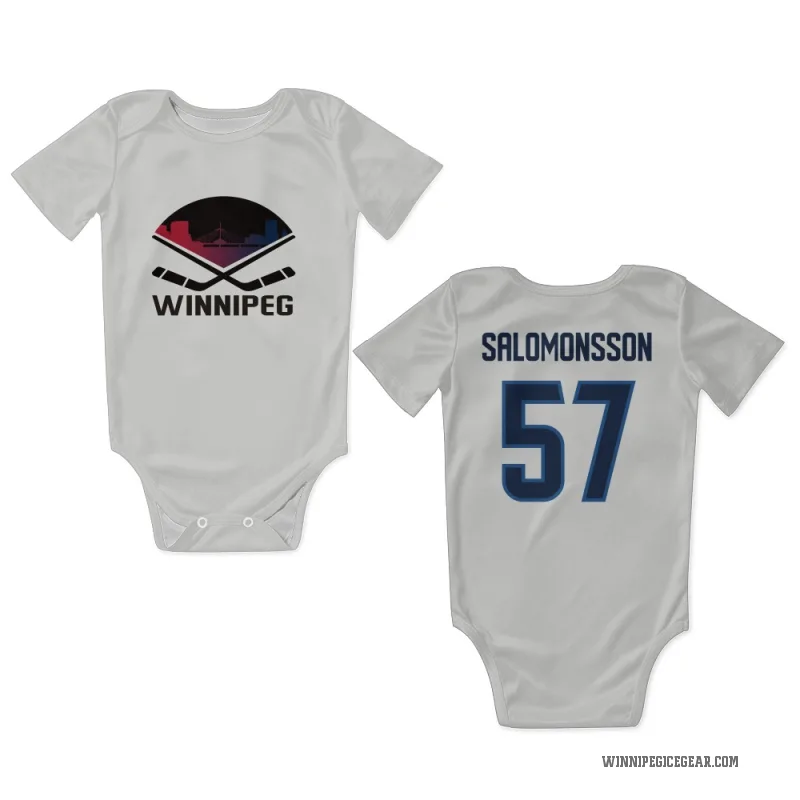 Elias Salomonsson  White Winnipeg Jets  Newborn & Infant Bodysuit