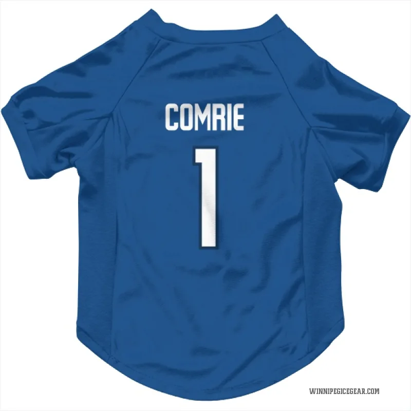 Eric Comrie  Blue Winnipeg Jets  Cat & Dog Pet Jersey