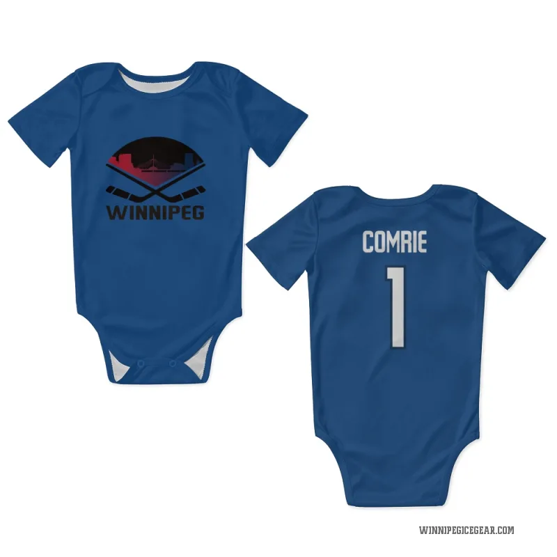 Eric Comrie  Blue Winnipeg Jets  Newborn & Infant Bodysuit