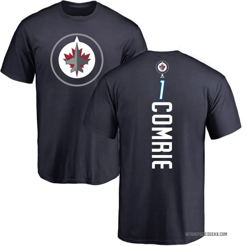 Eric Comrie Men's Navy Winnipeg Jets Backer T-Shirt -