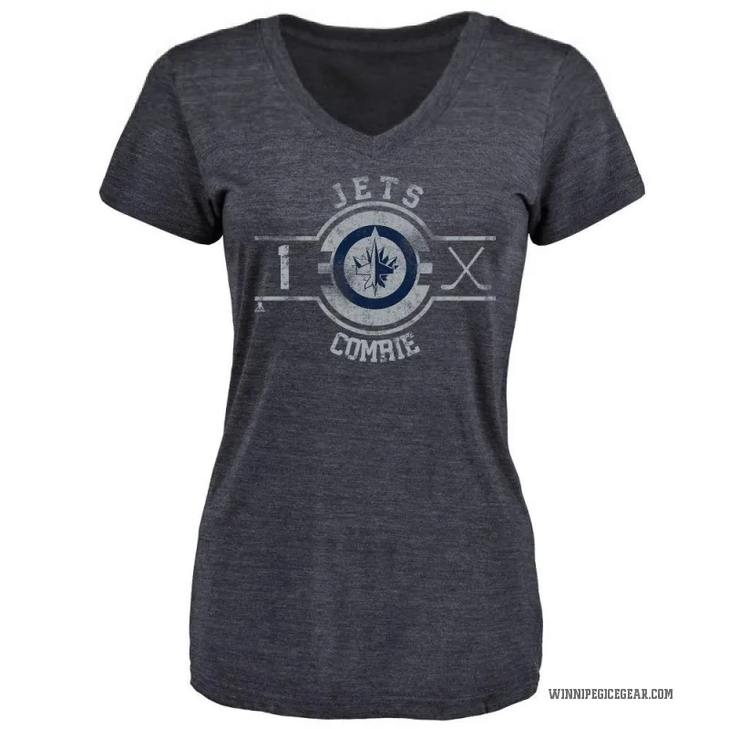 Eric Comrie Women's Navy Winnipeg Jets Insignia T-Shirt -