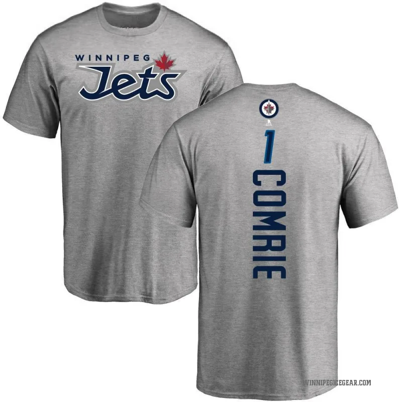 Eric Comrie Youth Ash Winnipeg Jets Backer T-Shirt -