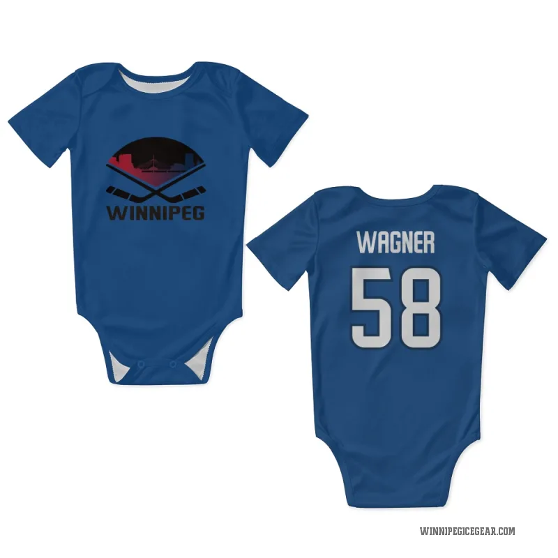 Fabian Wagner  Blue Winnipeg Jets  Newborn & Infant Bodysuit