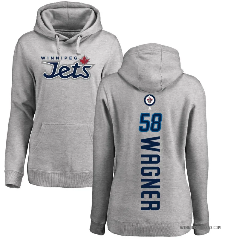Fabian Wagner Women's Winnipeg Jets Branded Ash Backer Pullover Hoodie