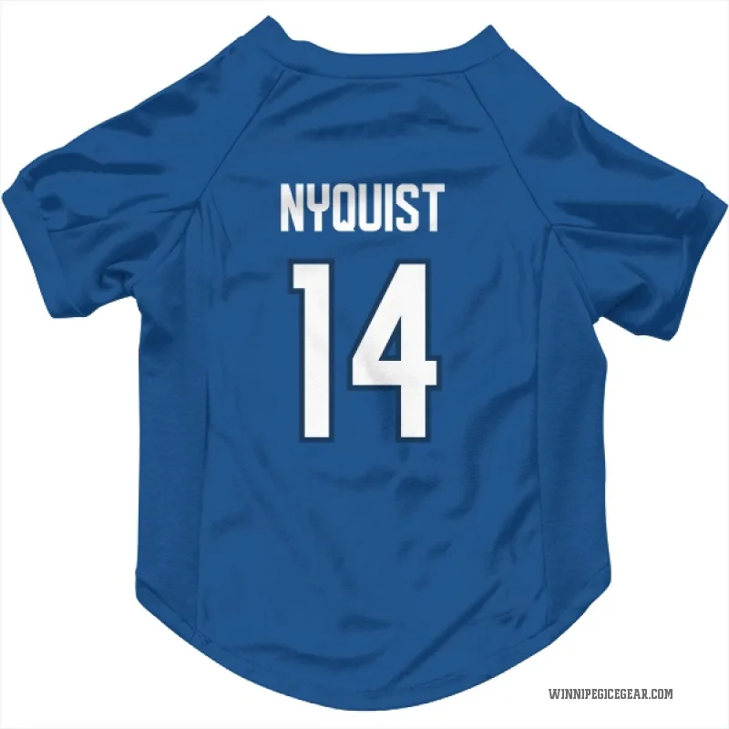 Gustav Nyquist  Blue Winnipeg Jets  Cat & Dog Pet Jersey