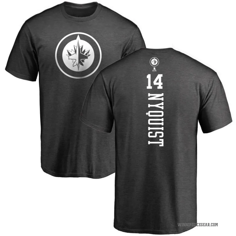 Gustav Nyquist Men's Charcoal Winnipeg Jets One Color Backer T-Shirt -