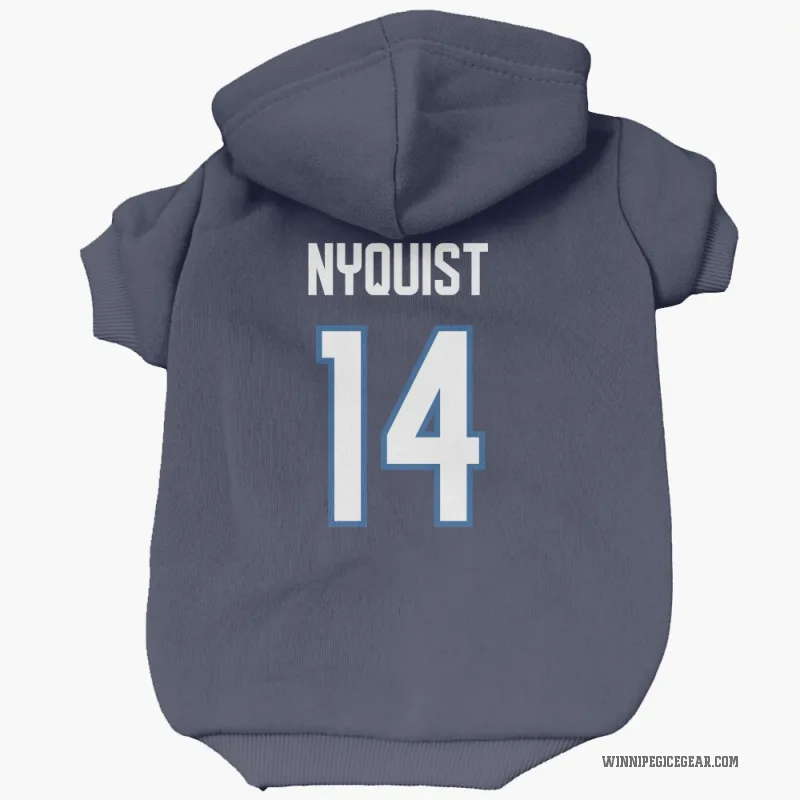 Gustav Nyquist  Navy Winnipeg Jets  Cat & Dog Pet Hoodie