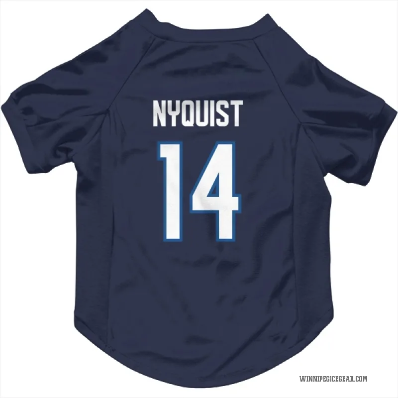 Gustav Nyquist  Navy Winnipeg Jets  Cat & Dog Pet Jersey
