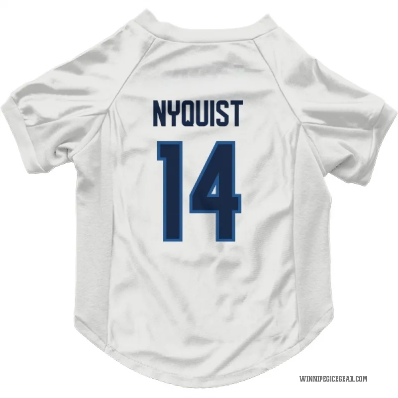 Gustav Nyquist  White Winnipeg Jets  Cat & Dog Pet Jersey