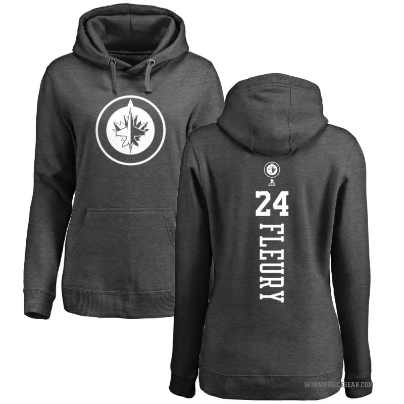 Haydn Fleury Women's Charcoal Winnipeg Jets Branded One Color Backer Pullover Hoodie