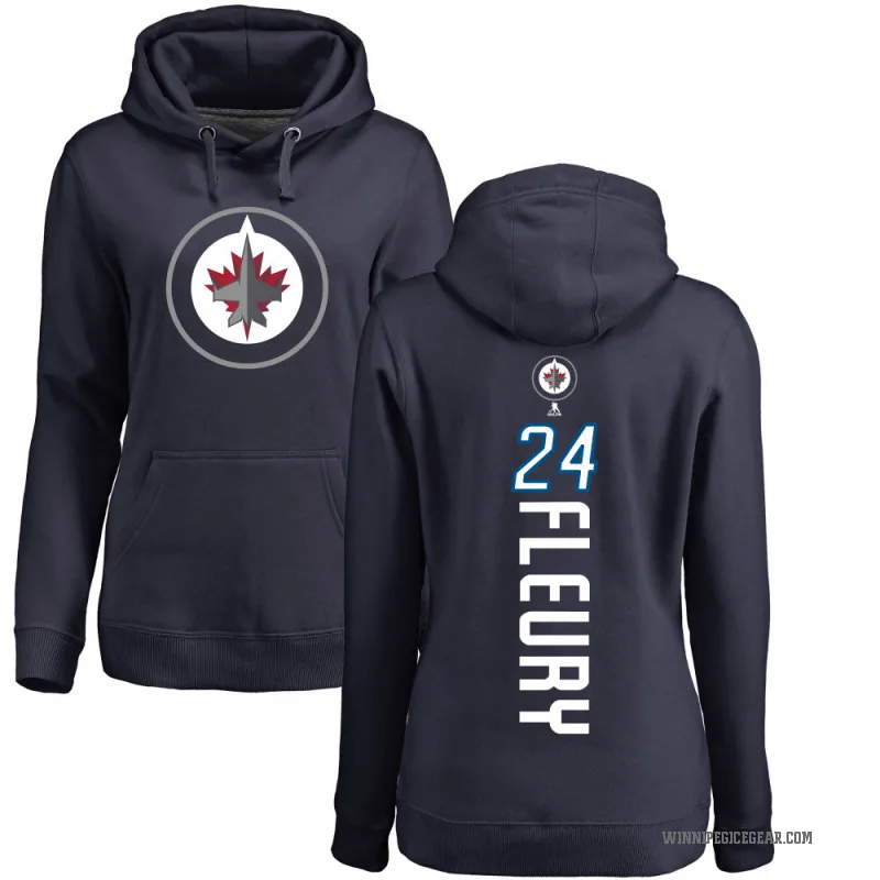 Haydn Fleury Women's Navy Winnipeg Jets Branded Backer Pullover Hoodie